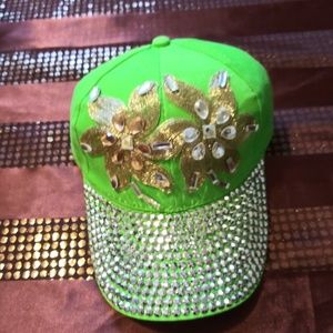Hat with Gold Flowers